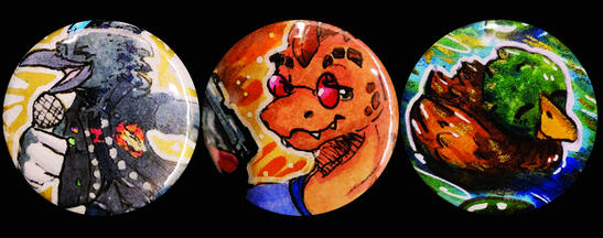 Badge, Aimant et porte clé.